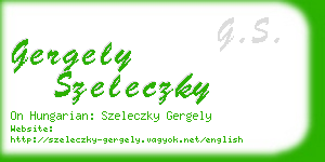 gergely szeleczky business card